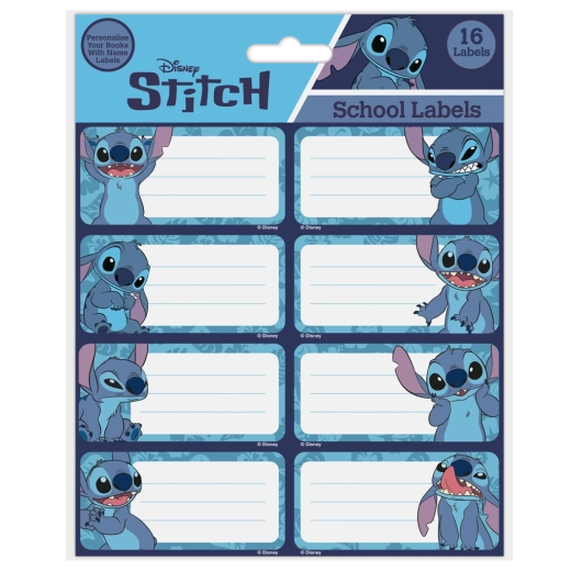 Lilo & Stitch naamlabels voor schriften met Stitch