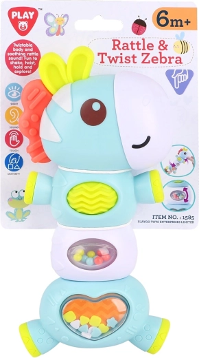 Playgo rammelaar en draaiende zebra - 1 stuk