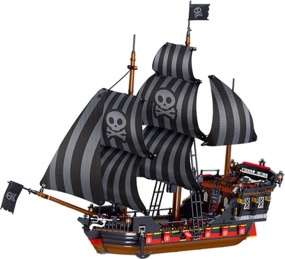 Bouwset piratenschip met 968 onderdelen