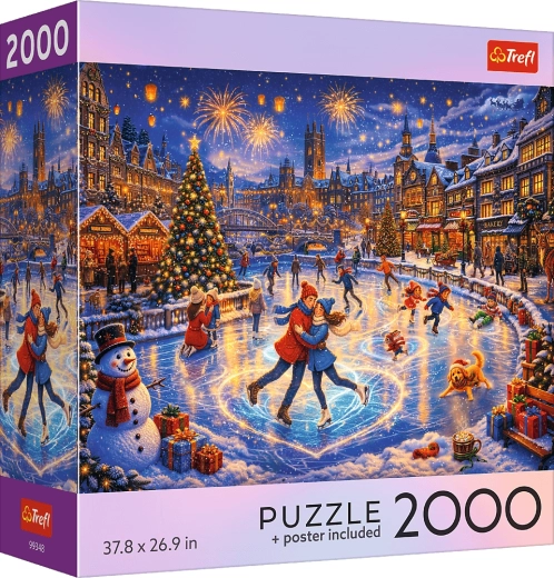 Trefl puzzel USA Collection: Feestelijk schaatsen, 2000 stukjes