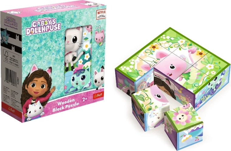 Houten blokpuzzel Gabby's Dollhouse