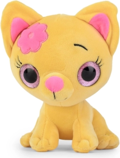 Pluchen kat geel 16 cm Daffi