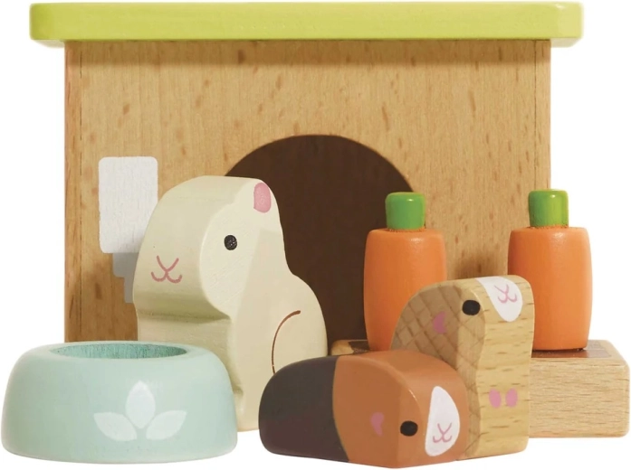 Houten diertjes voor het poppenhuis van Le Toy Van