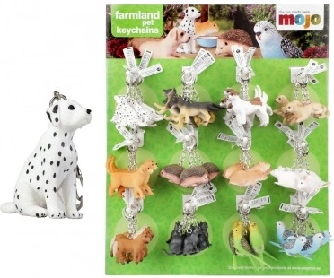 Sleutelhanger dier metaal/kunststof 5-8 cm mix soorten