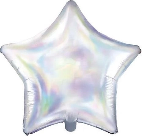 Opaliserende folieballon in stervorm 48 cm
