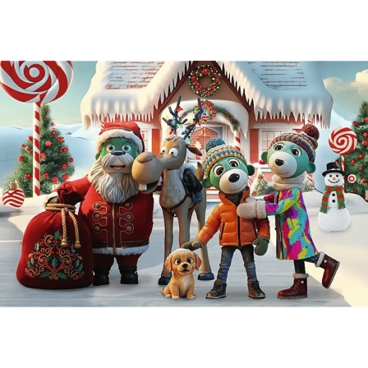 Kerstmotief van de Treflik-familie