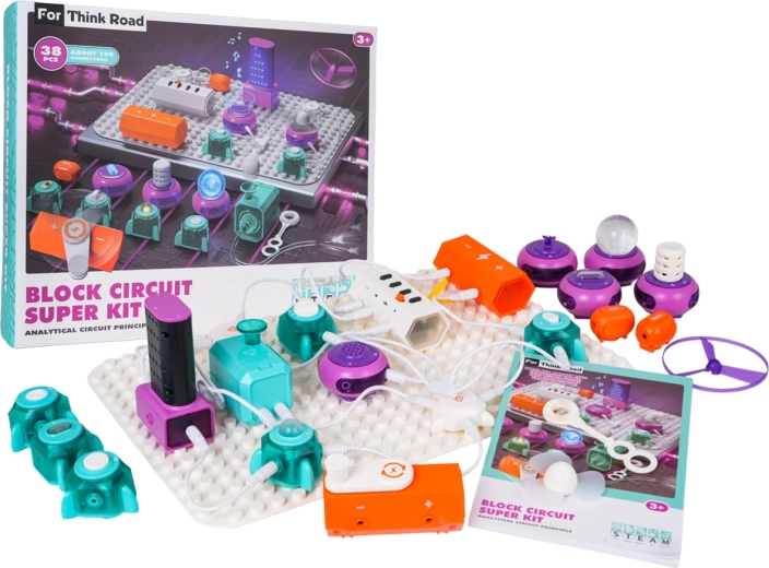 Grote set voor kleine programmeurs voor het leren over elektrische circuits