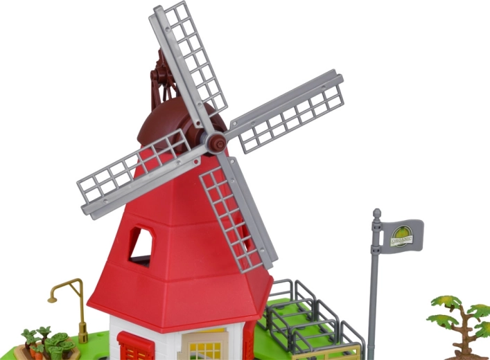 Windmolen met draaiende wieken