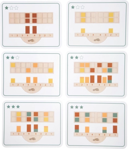 Kaarten met opdrachten en moeilijkheidsgraden
