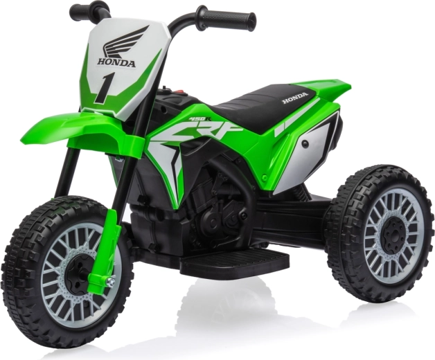 Elektrische kindermotor Milly Mally Honda CRF 450R groen (driewieler)
