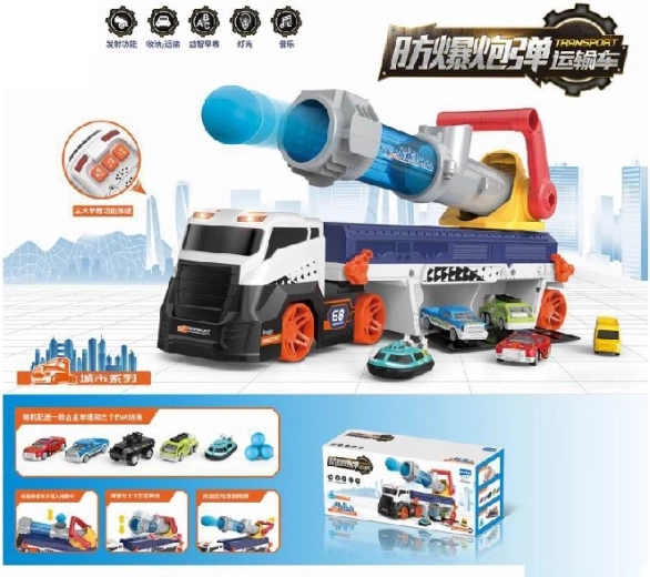 Autotransporter met ballenlanceerder