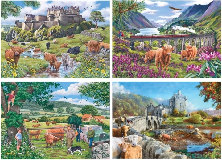 Puzzeltochten door de Schotse Hooglanden 4 × 500 stukjes