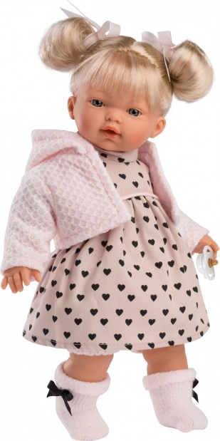 Llorens Roberta realistische pratende pop met geluiden en zacht lichaam 33 cm