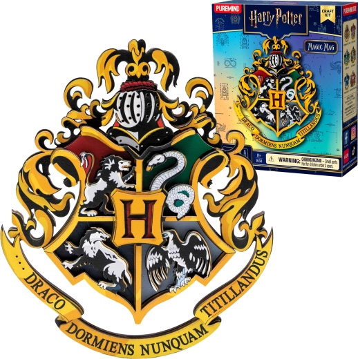 Puremind Harry Potter Magic Mag verrassings– magnetisch houten 3D-puzzel om in elkaar te zetten