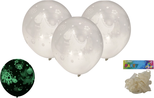 Opblaasbare ballonnen 30 cm, lichtgevend in het donker – set van 6 stuks