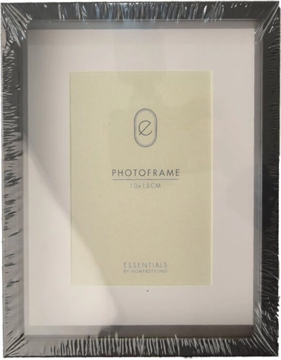 Houten fotolijst zwart 17 × 22 cm met passe-partout voor foto 10 × 15 cm
