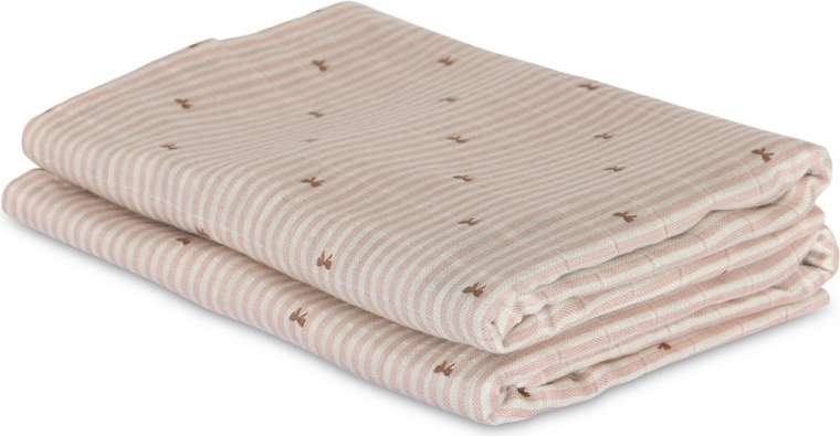 NUUROO Josefine mousseline bamboe doeken stripe bow - 2 stuks