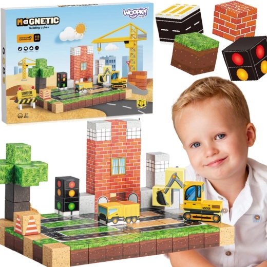 Woopie magnetische constructieblokjes – bouwplaats 115 onderdelen