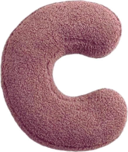 Mealini pluchen letter C roze - 1 stuk