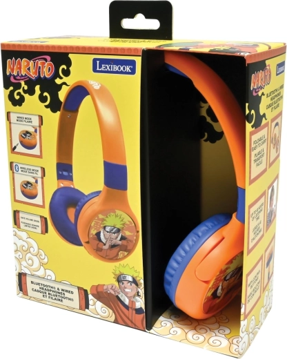 Kinder draadloze 2-in-1 hoofdtelefoon met volumebegrenzing NARUTO van Lexibook
