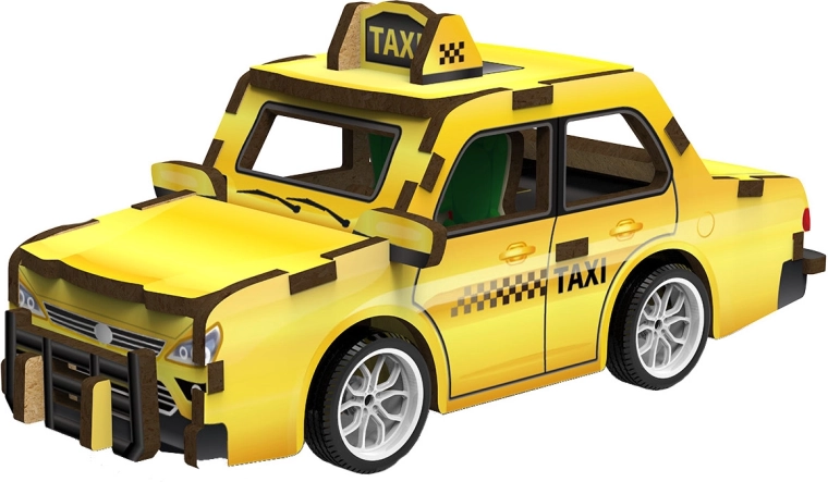 2Kids Toys 3D houten bouwpakket taxi