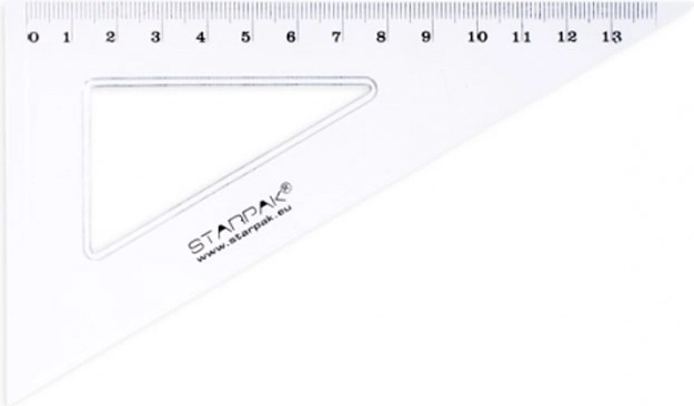Geodriehoek 13 cm