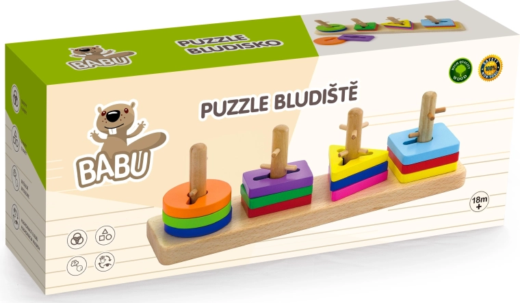 Houten puzzeldooolhof BABU