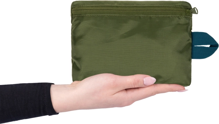 Opvouwbare uitvoering met geïntegreerde zak