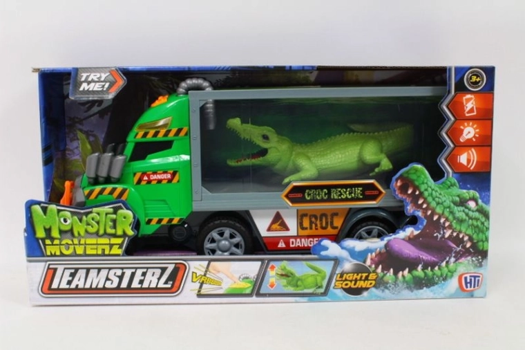 Teamsterz Monster Moverz vrachtwagen met krokodil – licht en geluid