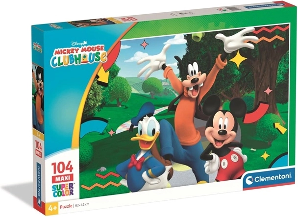 Clementoni puzzel SuperColor Mickey Mouse 104 stukjes maxi