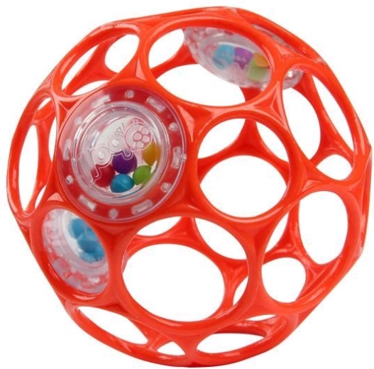 Oball rammelbal Rattle 10 cm oranje