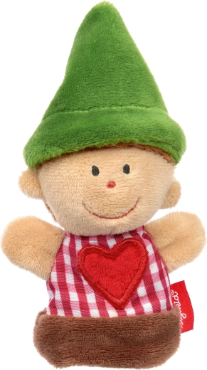 Sigikid pluchen vingerpop-handpop kabouter met hartje