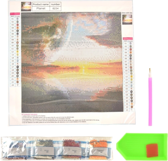 Diamond painting Planeten 30 × 30 cm