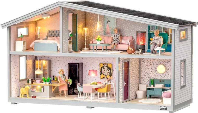 Lundby poppenhuis met 4 kamers