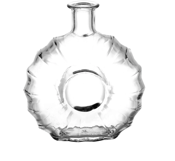 Fles 500 ml met medaillon en kurk 21 mm