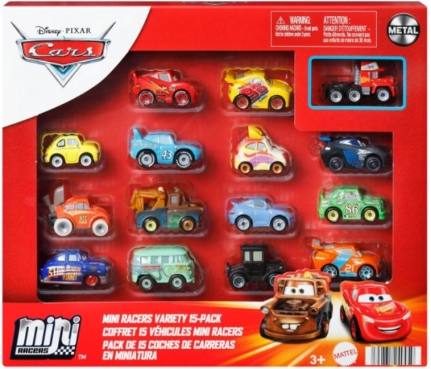 Cars microauto’s – 15‑delige set metalen autootjes