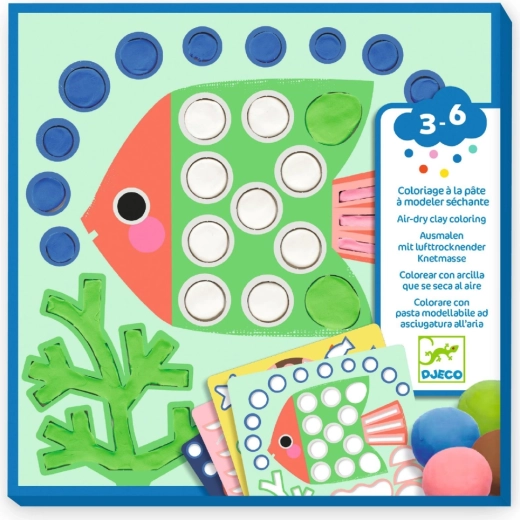 Djeco set met boetseerklei onderwaterwereld