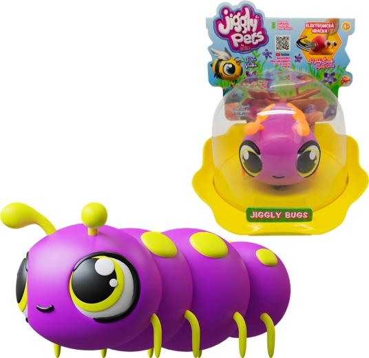 Interactieve rups JIGGLY BUGS paars