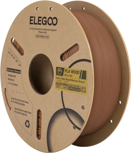 Elegoo PLA-filament met houtvezels Indiaas eiken