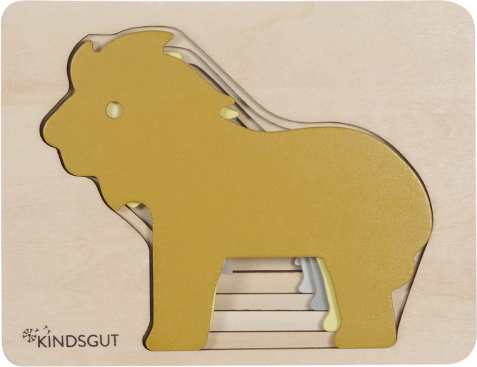 Kindsgut houten puzzel leeuw - 1 stuk
