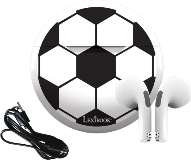 Draadloze kindersoordopjes LEXIBOOK Voetbal met microfoon