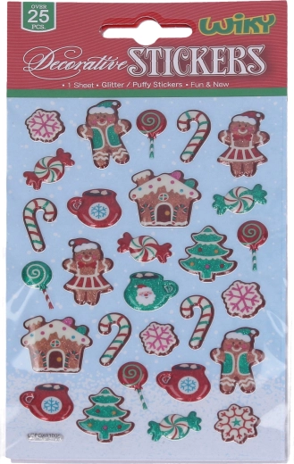 3D kerststickers 19 × 10,5 cm – Kerst