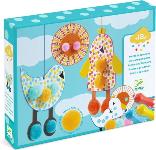 Djeco creatieve set Pompons in de lucht