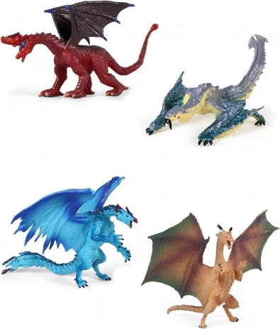 Set van drakenfiguren 12 cm (2 stuks)