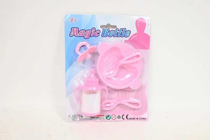 Flesje met melk en accessoires