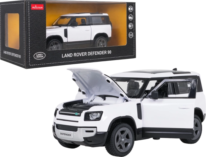 Metalen model Land Rover Defender 90 RASTAR op schaal 1:24, rood