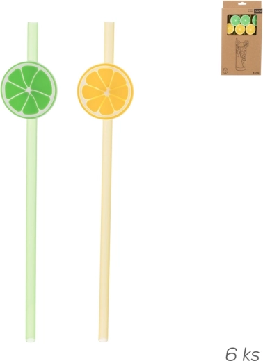 Herbruikbare LIMEPOP rietjes, set van 6 stuks, mix