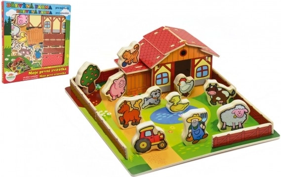 Houten boerderij Mijn eerste dieren
