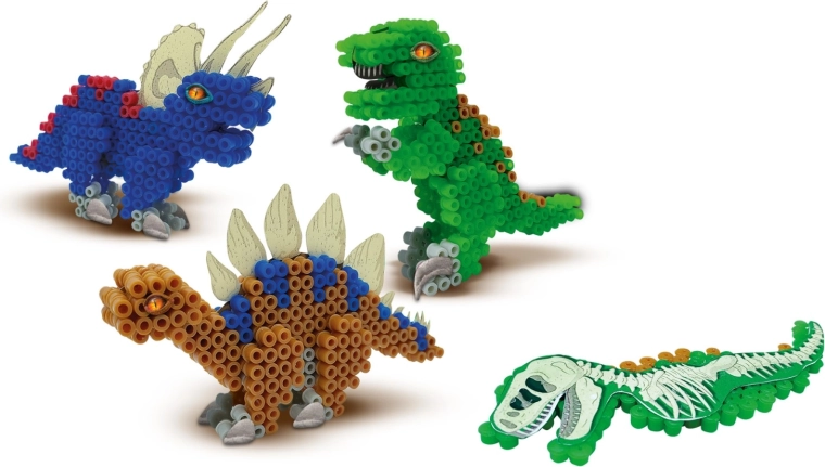 3D dino’s van strijkkralen