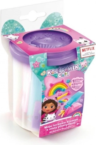 Knutselset met klei GABIN KATTENHUIS Mijn regenboogcreaties – paarse beker